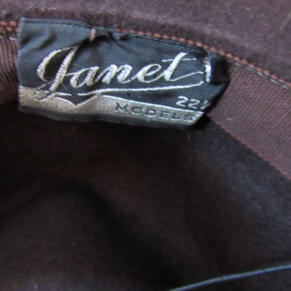 SALE 1940 Era Vintage Brown Felt Tilt Style Hat main image 4